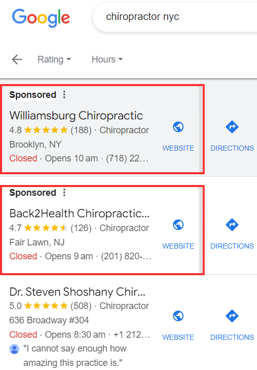 Chiropractor SEO